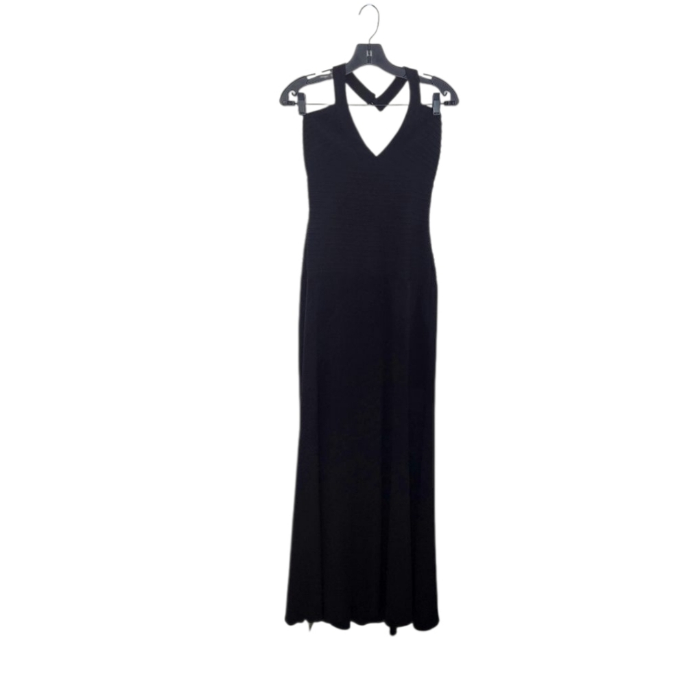 Women's Max And Cleo Black Long Formal Dress Sz 2